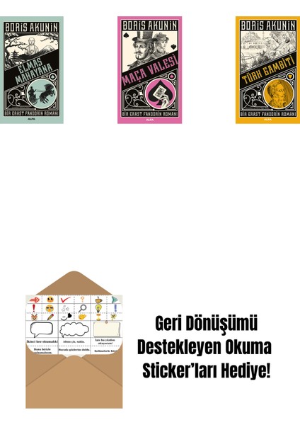 Elmas Mahayana + Maça Valesi + Türk Gambiti + Okuma Sticker'ları