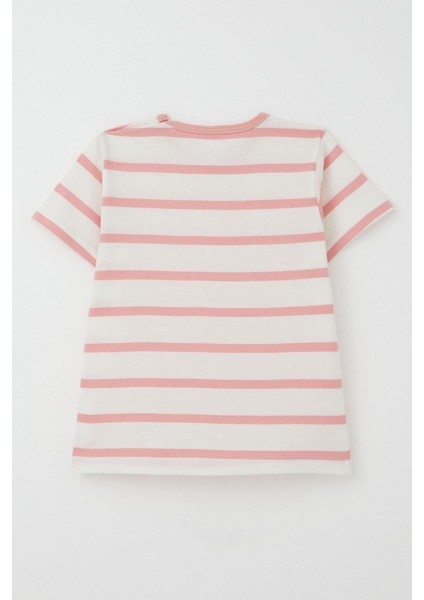 Kız Çocuk Tişört Patlı Çizgili 1-4 Yaş, Ekru indirimleri