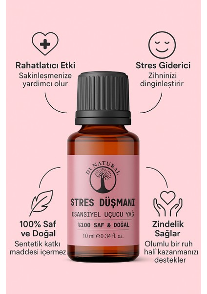 Stress Engelleyici Uçucu Yağ Saf Doğal Esans Buhurdanlık Difüzör Oda Esansı 10 ml fiyatları