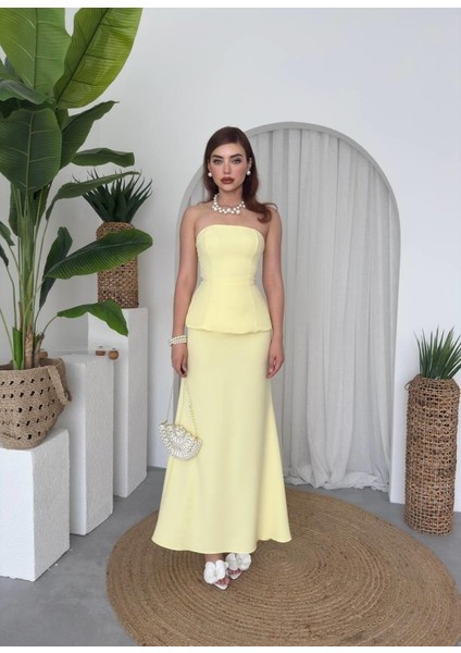 Spas Straplez Elbise