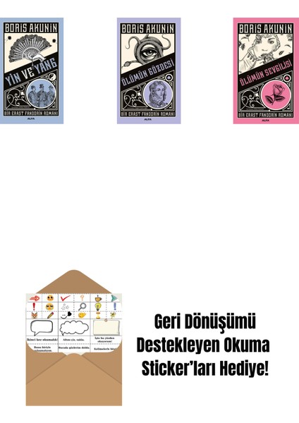Yin ve Yang + Ölümün Gözdesi + Ölümün Sevgilisi + Okuma Sticker'ları