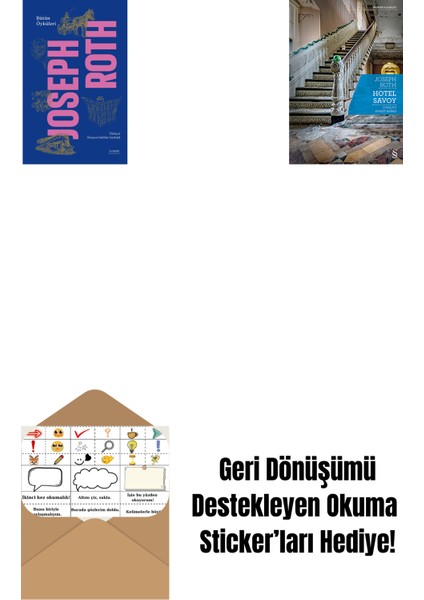 Bütün Öyküleri - Joseph Roth (Ciltli) + Hotel Savoy + Okuma Sticker'ları