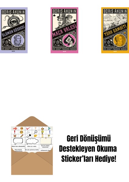 Ölümün Gözdesi + Maça Valesi + Türk Gambiti + Okuma Sticker'ları