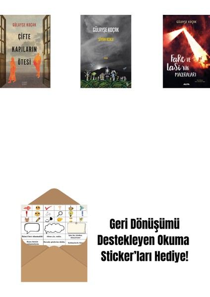 Çifte Kapıların Ötesi + Siyah Koku + Fare ve Lasi'nin Maceraları + Okuma Sticker'ları