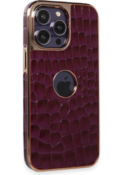 Newface iPhone 13 Pro Max Kılıf Snake Kapak - Derin Mor