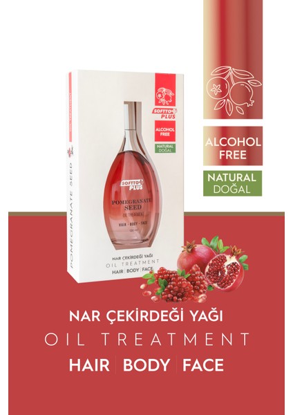 Nar Cilde Parlaklık ve Canlılık Kazandıran Saç Yüz ve Vücut Yağı 120 ml