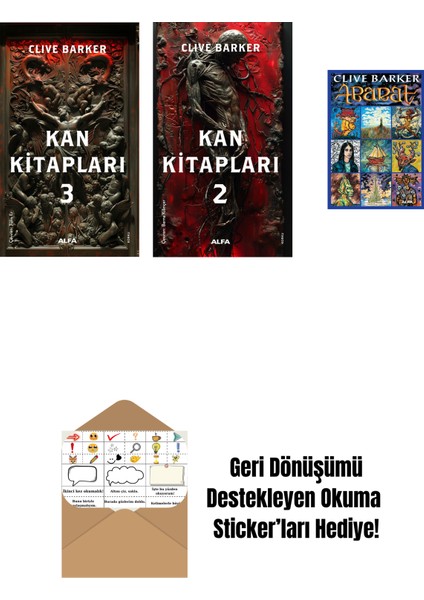 Kan Kitapları 3 + Kan Kitapları 2 + Abarat + Okuma Sticker'ları