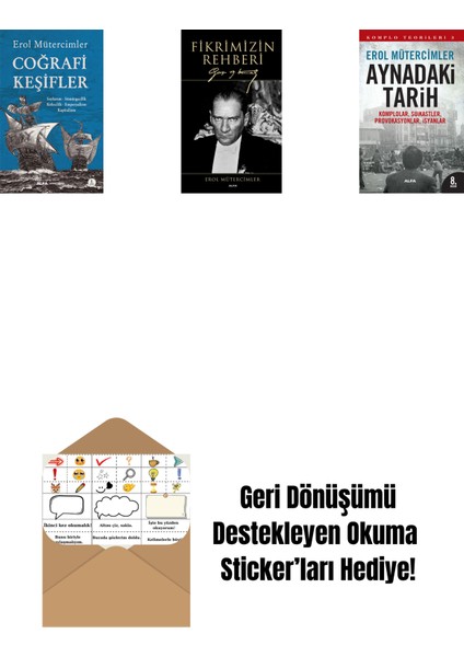Coğrafi Keşifler + Fikrimizin Rehberi (Ciltli) + Aynadaki Tarih + Okuma Sticker'ları