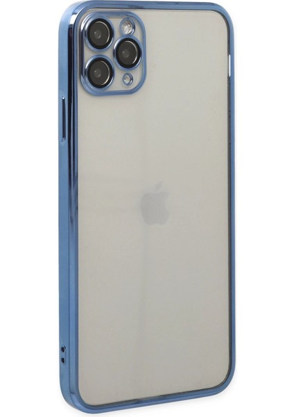 Newface iPhone 11 Pro Kılıf Razer Lensli Silikon - Açık Mavi