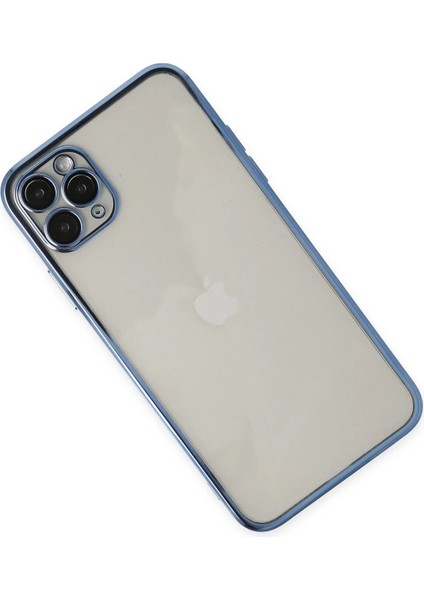 Newface iPhone 11 Pro Kılıf Razer Lensli Silikon - Açık Mavi