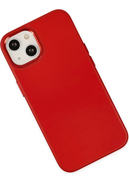 Newface iPhone 14 Plus Kılıf Asya Deri Silikon - Kırmızı modelleri