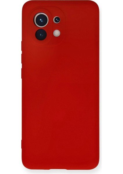 Newface Xiaomi Mi 11 Kılıf Nano Içi Kadife Silikon - Kırmızı