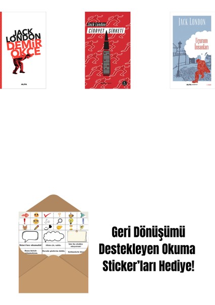Demir Ökçe + Cinayet Şirketi + Uçurum Insanları + Okuma Sticker'ları