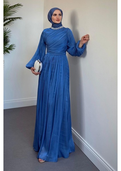 Cyrus Boynu Taşlı Mavi modelleri