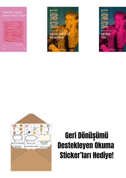 Everest Açıkhava 8 - Kanlı Düğün + Bernarda Alba’nın Evi Mariana Pineda + Kanlı Düğün Yerma + Okuma Sticker'ları