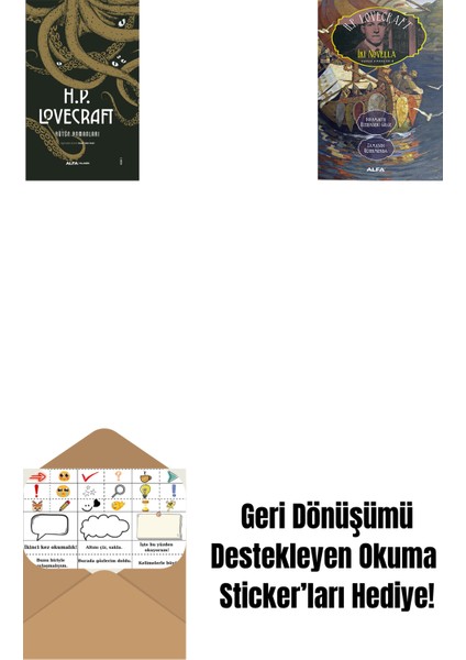 H.p. Lovecraft - Bütün Romanları (Ciltli) + Iki Novella + Okuma Sticker'ları