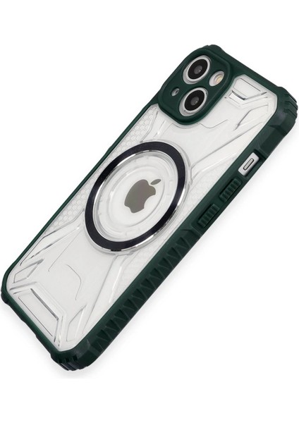 Newface iPhone 14 Kılıf Prag Magneticsafe Kapak - Koyu Yeşil