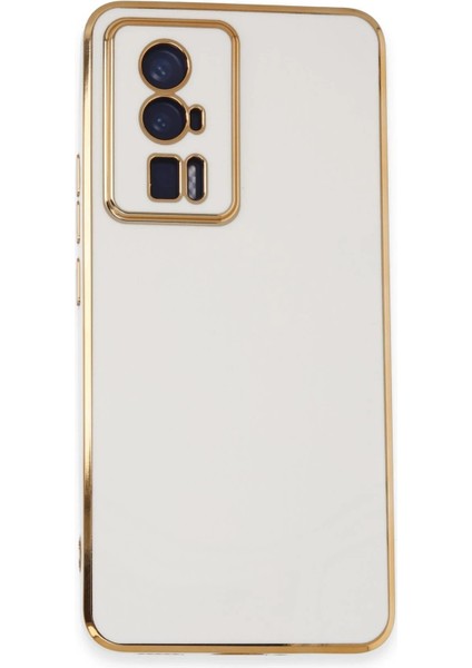 Newface Xiaomi Poco F5 Pro Kılıf Volet Silikon - Beyaz