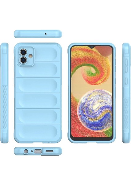 Newface Samsung Galaxy A04E Kılıf Optimum Silikon - Sky Blue modelleri