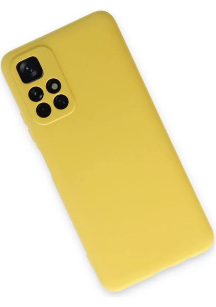 Newface Xiaomi Redmi Note 11T Kılıf Nano Içi Kadife Silikon - Sarı modelleri