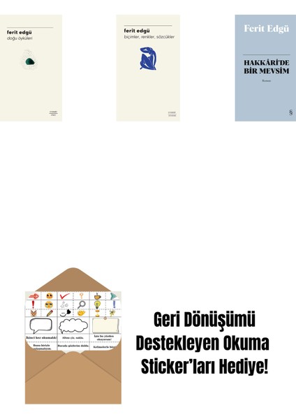 Doğu Öyküleri + Biçimler, Renkler, Sözcükler + Hakkâri'de Bir Mevsim (Bez Ciltli) + Okuma Sticker'ları