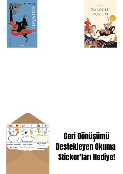 Şahnâme 2 (Ciltli) + Zaloğlu Rüstem + Okuma Sticker'ları
