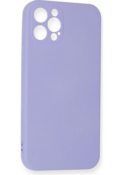 Newface iPhone 12 Pro Max Kılıf Nano Içi Kadife Silikon - Lila modelleri