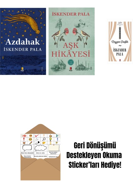 Azdahak + Aşk Hikâyesi + Neyzen Tevfik (Ciltli) + Okuma Sticker'ları