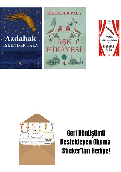 Azdahak + Aşk Hikâyesi + Darbe: Kan ve Sultan (Ciltli) + Okuma Sticker'ları