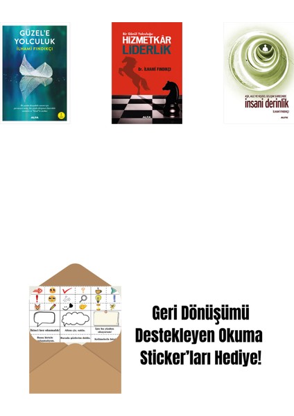 Güzel'e Yolculuk + Hizmetkar Liderlik (Cep Boy) + Insani Derinlik + Okuma Sticker'ları