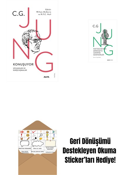 Jung Konuşuyor + Nietzsche'nin Zerdüşt'ü Üzerine Seminerler (Ciltli) + Okuma Sticker'ları