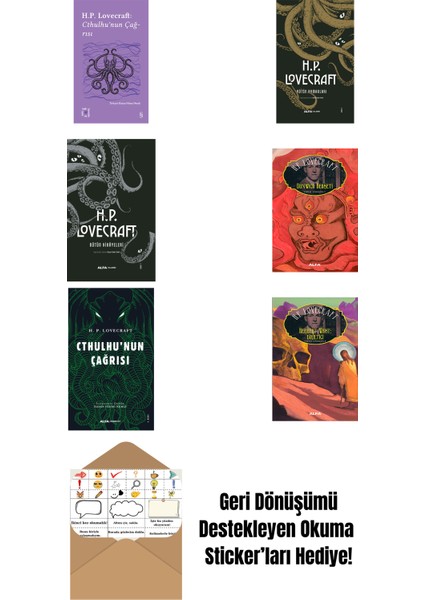 H.p Lovecraft 6 Kitap Set + Okuma Sticker'ları