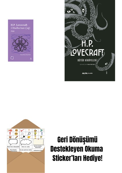 Everest Açıkhava 6 - Cthulhu’nun Çağrısı + H.p. Lovecraft - Bütün Hikayeleri (Ciltli) + Okuma Sticker'ları