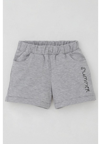 Kız Çocuk Şortlu Takım Yaz Temalı Karpuz Dilimi Baskılı 3-8 Yaş, Pudra modelleri