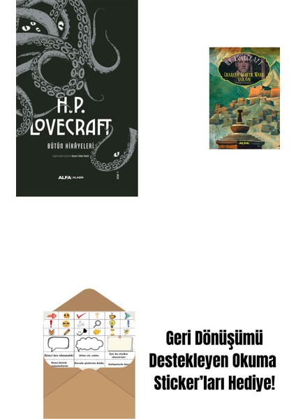 H.p. Lovecraft - Bütün Hikayeleri (Ciltli) + Charles Dexter Ward Vakası + Okuma Sticker'ları