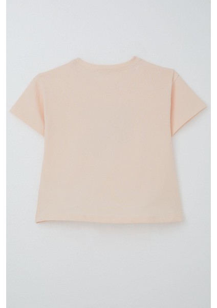 Kız Çocuk Tişört Çiçek Baskılı 8-14 Yaş, Pudra fiyatları