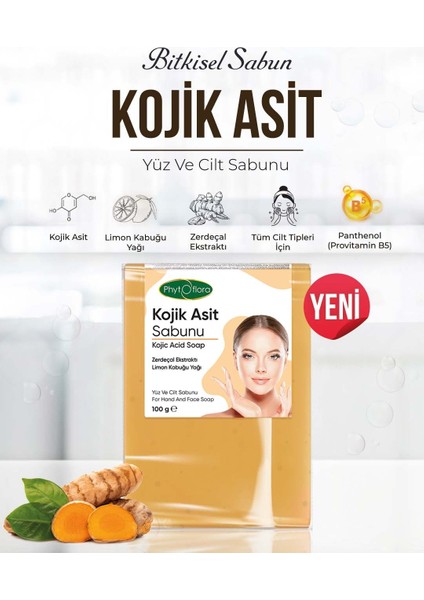 Kojic Asit Sabunu, Zerdeçal ve Kojik Asit Etkisi ile Leke Karşıtı Kojik Asit Sabunu fiyatları