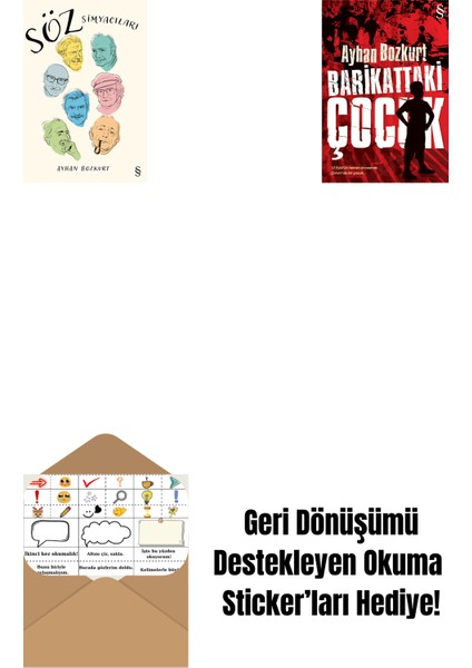 Söz Simyacıları + Barikattaki Çocuk + Okuma Sticker'ları