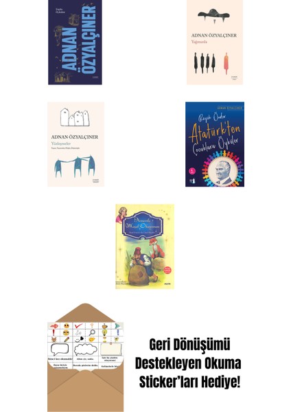 Adnan Özyalçıner 5 Kitap Set + Okuma Sticker'ları