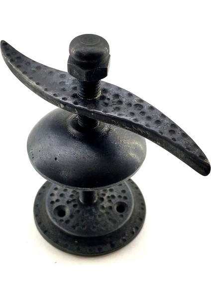 Antika Tarz Dekoratif Pirinç Pervane Panjur Stoperi - 110X110 Mm, Oksit