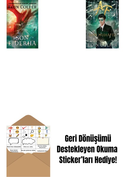 Son Ejderha + Artemis Fowl 8 - Son Muhafız + Okuma Sticker'ları