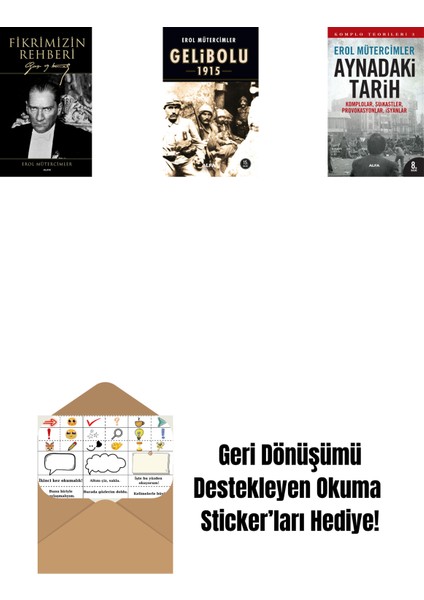 Fikrimizin Rehberi (Ciltli) + Gelibolu 1915 + Aynadaki Tarih + Okuma Sticker'ları
