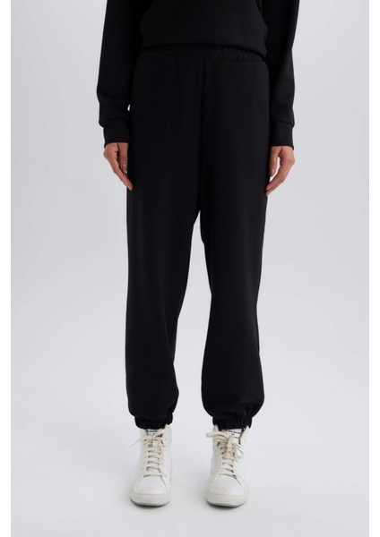 Fit Oversize Geniş Kalıp İnce Sporcu Eşofman Altı Çift Cepli Jogger Paça Standart Boy Skuba Dalgıç Kumaş Z6694AZ24AU