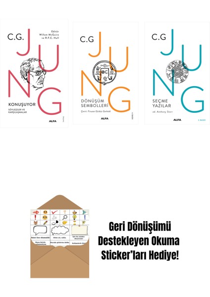Jung Konuşuyor + Dönüşüm Sembolleri + Jung Seçme Yazılar + Okuma Sticker'ları