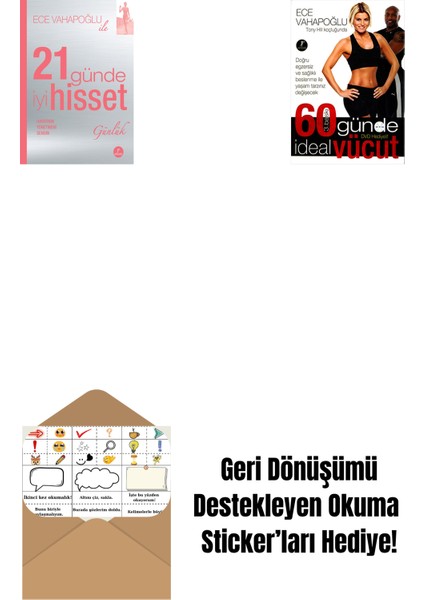 21 Günde Iyi Hisset (Günlük) + 60 Günde Ideal Vücut + Okuma Sticker'ları