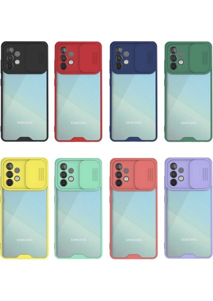 Newface Samsung Galaxy A72 Kılıf Platin Kamera Koruma Silikon - Kırmızı