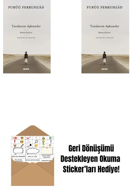 Yaralarım Aşktandır - Bütün Şiirleri (Ciltli) + Yaralarım Aşktandır - Bütün Şiirleri + Okuma Sticker'ları