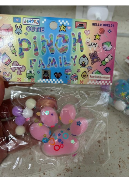 Kedi Patisi Squishy Oyuncağı Sukuşi (Şeffaf Seri)(7,5x6,5cm)