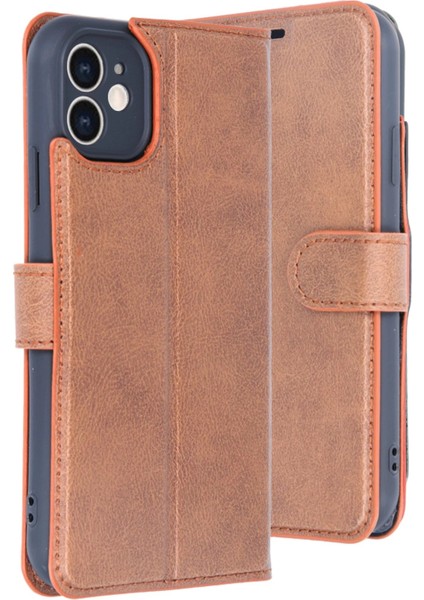 Newface iPhone 11 Kılıf Trend S Plus Kapaklı Kılıf - Taba