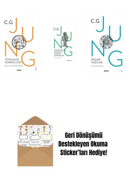 Dönüşüm Sembolleri + Nietzsche'nin Zerdüşt'ü Üzerine Seminerler (Ciltli) + Jung Seçme Yazılar + Okuma Sticker'ları